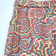 Load image into Gallery viewer, The Ragged Priest Trousers Psychedelic Floral Print Belted Wide Leg Pastel 14
