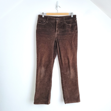 Load image into Gallery viewer, NYDJ Brown Corduroy Jeans Trousers Straight Leg  Size UK 14 Stretch Cotton
