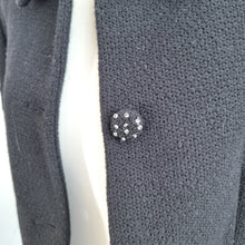 Load image into Gallery viewer, L.K. Bennett Blazer Black Wool Blend UK 12  Jacket Smart Tailored Beaded Button
