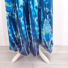 Load image into Gallery viewer, Per Una Maxi Dress 18 M&amp;S Strappy Turquoise Blue Chiffon Lined Handkerchief
