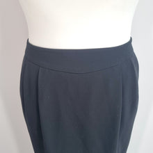 Load image into Gallery viewer, Jaeger Black Skirt Pencil UK 16 Tulip Pockets Pleated Lined Capsule Work Office
