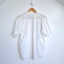 Load image into Gallery viewer, Angkor Shirt Embroidered Dragon Large Mens Cambodia White Mock Neck 100% Cotton
