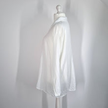 Load image into Gallery viewer, Made in Italy White Blouse Tunic One Size 100% Cotton Sheer Beach Coverup Top
