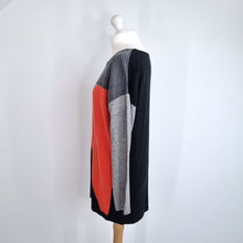 Load image into Gallery viewer, Wallis Jumper Tunic Colour-block Studded Grey Orange Work Office Wool Medium
