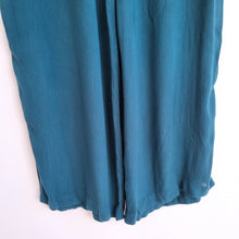 Load image into Gallery viewer, Nomads Trousers Wide Leg Dark Green 14 Palazzo Cheesecloth Casual Relaxed Fit
