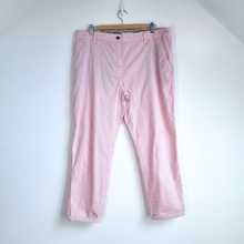 Load image into Gallery viewer, Bundle M&amp;S Chino Trousers UK 18 Regular Blue Pink 2x Striped Cotton Stretch
