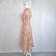 Load image into Gallery viewer, NEW Maje Lace Dress Blush Pink Midi Maxi Occasion Evening Lined A Line 1 UK 8
