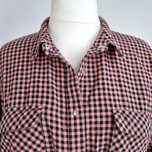 Load image into Gallery viewer, Next Checked Shirt Pink Black UK 20 Plaid Flannel 100% Cotton Lumberjack Blouse
