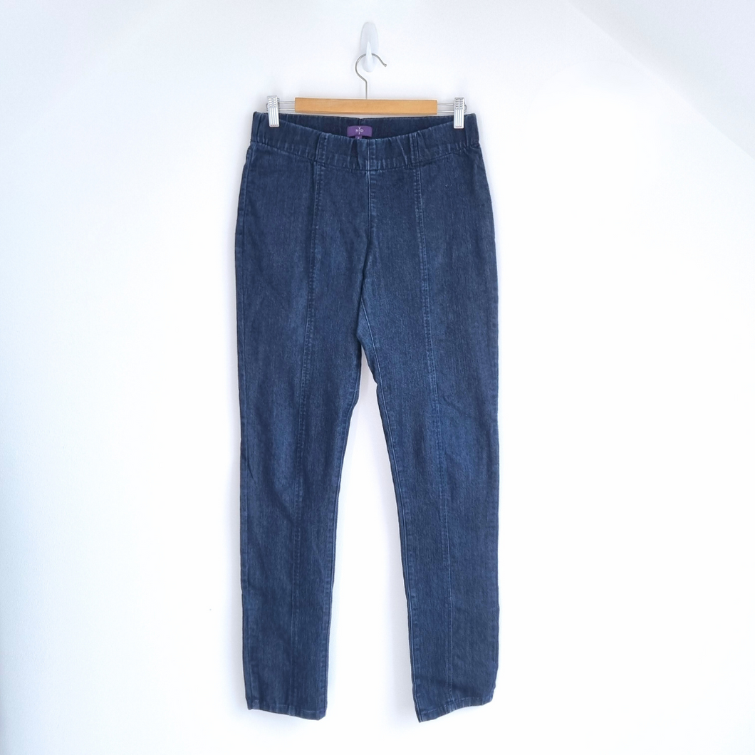 NYDJ Legging Jeans Dark Blue Elasticated Waist Lift Tuck Stretch Pull On UK8 US4
