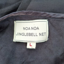 Load image into Gallery viewer, Noa Noa Black Sheer Mesh Dress L Jinglebell Net Metallic Disc Embellished Party
