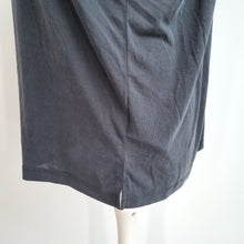 Load image into Gallery viewer, Next Scoop Neck T-Shirt UK 18 Dark Grey Ruched Back Stretch Casual Basic NEW
