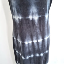 Load image into Gallery viewer, Tie Dye Maxi Dress Large 90 Degree by Reflex Grey White Stretch Cotton Coverup

