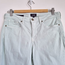 Load image into Gallery viewer, NYDJ Sheri Slim Jeans Mint Green Straight Leg Women’s UK 10 US 6 Lift &amp; Tuck
