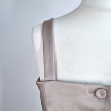 Load image into Gallery viewer, Marks &amp; Spencer Satin Crop Top Tailored Size 12 Beige Button Down Party Chic
