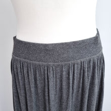 Load image into Gallery viewer, The White Company Skirt Maxi Large Jersey Pockets Dark Grey Stretch Casual ALine
