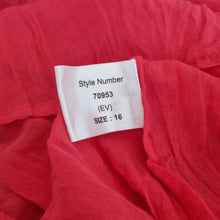 Load image into Gallery viewer, Roman Maxi Dress Broderie Anglaise 16 Coral Red Milkmaid 100% Cotton Summer Boho
