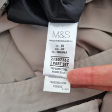 Load image into Gallery viewer, Marks &amp; Spencer Trench Coat UK 10 Belted Pebble Beige Lined Jacket Pockets Work

