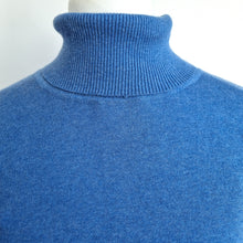 Load image into Gallery viewer, Paul James Cotton Roll Neck Jumper Women’s Small Blue Turtleneck Fine Knit
