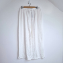 Load image into Gallery viewer, River Island Studios Trousers M 14 NEW Cream Towelled Casual Pockets Wide Leg
