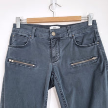Load image into Gallery viewer, Noa Noa Jeans Skinny Size 26 Low Waist Grey Biker Stretch Zips Trousers Y2K

