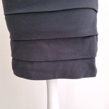 Load image into Gallery viewer, Ganni Mini Skirt Bandage Bodycon Stretch Tiered Short Dark Blue Party Club XS
