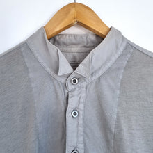 Load image into Gallery viewer, AllSaints Wing Polo Shirt Men&#39;s Grey 100% Cotton Henley Jersey Casual Medium
