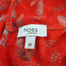 Load image into Gallery viewer, Hoss Intropia Red Dress Medium Floral Ruched Sheath Draped Front Work Cocktail
