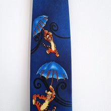 Load image into Gallery viewer, Tie Rack Tigger Pooh Disney Necktie Novelty Blue Character Umbrella Swirly
