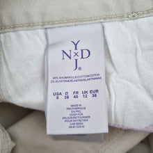 Load image into Gallery viewer, NYDJ Skinny Jeans Beige UK 12 Cream Mid Rise Stretch Slimming Trousers Repair
