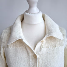 Load image into Gallery viewer, COS Cream Cardigan Short Sleeves 100% Cotton Blouse Summer Knit Buttons Large
