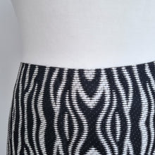 Load image into Gallery viewer, Next Mini Skirt Zebra UK 14 Black White Print Animal Office Party Lined Work
