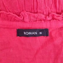 Load image into Gallery viewer, Roman Maxi Dress Broderie Anglaise 16 Coral Red Milkmaid 100% Cotton Summer Boho
