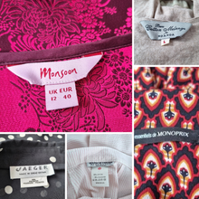 Load image into Gallery viewer, Bundle Clothes UK 12  5 Pieces Ladies Vintage Jaeger Monsoon Wrap Dress Job Lot
