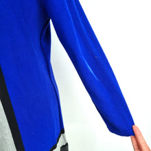 Load image into Gallery viewer, Principles Jumper Dress UK 14 Ben de Lisi Colour Block Blue Grey Black Work
