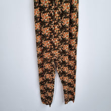 Load image into Gallery viewer, NWT Ruby Rocks Jumpsuit Brown Floral Print 8 Autumn Sleeveless Tapered Buttons
