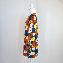 Load image into Gallery viewer, Marimekko Unikko Dress 100% Cotton Colourful Floral Scandinavian Design Pockets
