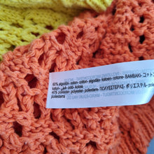 Load image into Gallery viewer, Zara Crochet Tunic Jumper Oversized Polo Shirt Small Granny Square  Boho Knit
