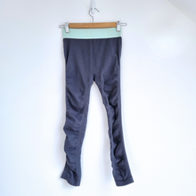 Load image into Gallery viewer, Sweaty Betty Leggings Grey Ruched Legs 7/8 Length Stretch Gym Cotton Blend Small
