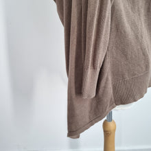 Load image into Gallery viewer, Tommy Bahama Taupe Waterfall Cardigan M Open Drape Cotton Blend Luxury Layer
