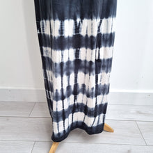 Load image into Gallery viewer, Tie Dye Maxi Dress Large 90 Degree by Reflex Grey White Stretch Cotton Coverup
