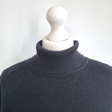 Load image into Gallery viewer, Woolovers Rollneck Jumper Black Large Silk Cotton Blend Turtleneck Fine Knit
