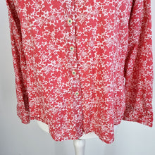 Load image into Gallery viewer, Boden Shirt Floral Print UK 20 Pink 100% Cotton Blouse Long Sleeves Button Down

