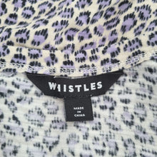 Load image into Gallery viewer, Whistles T-shirt Leopard Print Lilac Medium 100% Cotton Top Animal Short Sleeve
