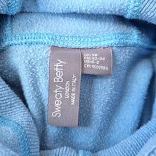 Load image into Gallery viewer, Sweaty Betty Fleece Sweatshirt  UK XS Sky Blue Cowl Pockets Thumbhole Hoodie Top
