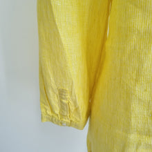 Load image into Gallery viewer, Boden Top 100% Linen Yellow UK 8 Blouse Button Down Back 3/4 Sleeves Work Casual
