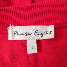 Load image into Gallery viewer, Phase Eight Red Jumper  UK 14  Cold Shoulder Knit Top Lightweight Viscose Blend
