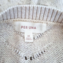 Load image into Gallery viewer, M&amp;S Sweater Vest Per Una Jumper Cream Cotton Wool Sleeveless Knit Beige Medium
