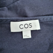 Load image into Gallery viewer, COS Dungarees Cotton Wide Leg Medium Oversized Navy Utility Workwear Overall
