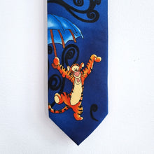Load image into Gallery viewer, Tie Rack Tigger Pooh Disney Necktie Novelty Blue Character Umbrella Swirly
