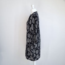Load image into Gallery viewer, Whistles Dress Pockets Black White Floral Print Tunic Shift Oversized Small
